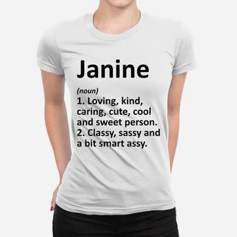 JANINE Definition Personalized Name Funny Birthday Gift Idea Women T-shirt | Crazezy AU