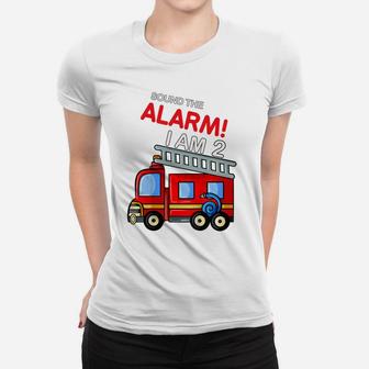 Kids 2Nd Birthday Boys Fire Truck Firefighter Women T-shirt | Crazezy AU