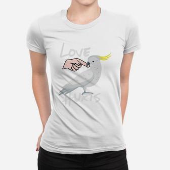 Love Hurts Cockatoo Parrot Premium T-Shirt Women T-shirt | Crazezy UK