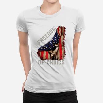 Medical Freedom No Mandate, Freedom Of Choice American Flag Women T-shirt | Crazezy CA