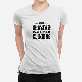 Mens Old Man Loves Climbing Vintage Men Gift Funny Saying Women T-shirt | Crazezy DE