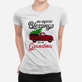 My Greatest Blessings Call Me Grandma Xmas Gifts Christmas Sweatshirt Women T-shirt | Crazezy
