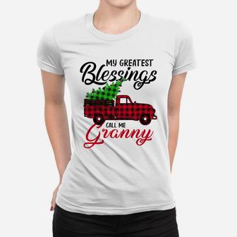 My Greatest Blessings Call Me Granny Xmas Gifts Christmas Sweatshirt Women T-shirt | Crazezy