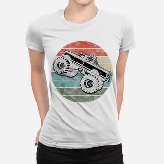Vintage Monster Trucks Tshirt Big Foot Cars Lovers Gift Tee Women T-shirt | Crazezy