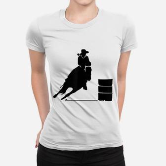 Western Cowgirl Barrel Racing Rider Rodeo Horse Riding Women T-shirt | Crazezy