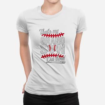 Womens Thats My Grandson Out There Baseball Women T-shirt | Crazezy UK