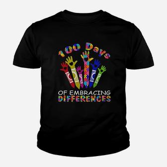 100 Days Of Embracing Differences Crayon School Awareness Youth T-shirt | Crazezy CA