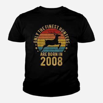 13 Year Old Hunter Deer 13Th Birthday Born In 2008 Hunting Youth T-shirt | Crazezy CA