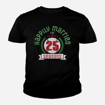 25th Wedding Anniversary Funny Baseball Shirt Couple Gift Youth T-shirt | Crazezy