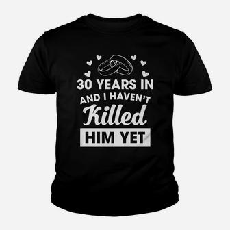 30Th Wedding Anniversary Idea For Her 30 Years Wife Youth T-shirt | Crazezy