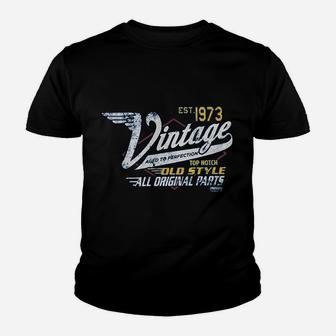 48th Birthday Gift Vintage 1973 Aged To Perfection Vintage Racing Youth T-shirt | Crazezy