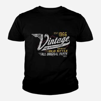 55th Birthday Gift Vintage 1966 Aged To Perfection Vintage Racing Youth T-shirt | Crazezy DE