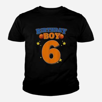 6th Birthday Boy Basketball 6 Years Old Youth T-shirt | Crazezy CA
