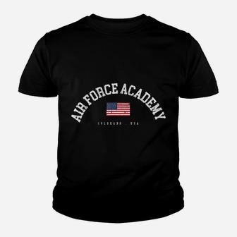 Air Force Academy Co American Flag Usa City Name Youth T-shirt | Crazezy UK