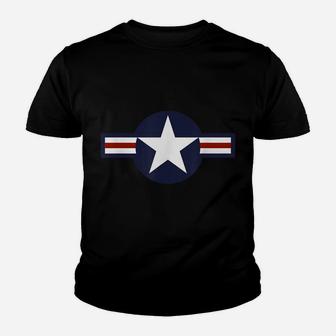 Air Force Roundel Us Air Force Army Veteran Military Patriot Youth T-shirt | Crazezy CA