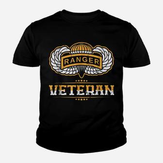 Airborne Ranger Army Veteran T Shirt Youth T-shirt | Crazezy
