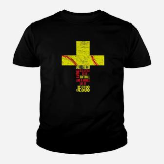 All I Need Is Baseball Jesus Christian Cross Gif Youth T-shirt | Crazezy