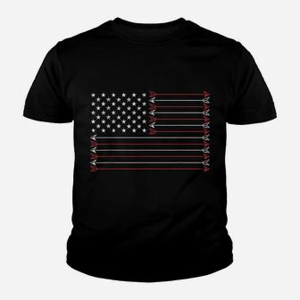 American Flag Arrows Archery Bow Hunting Archer Gift Youth T-shirt | Crazezy
