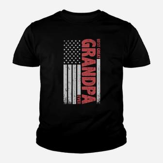 American Flag Best Great Grandpa Ever Sweatshirt Youth T-shirt | Crazezy DE