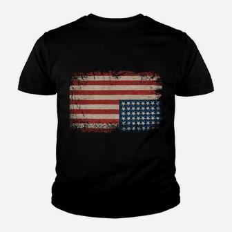 American Flag Distress Upside Down United States Usa Youth T-shirt | Crazezy