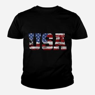 American Flag Usa United States Of America Us 4Th Of July Youth T-shirt | Crazezy