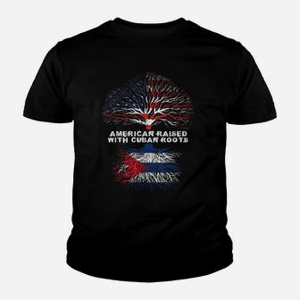 American Raised With Cuban Roots Cuba Youth T-shirt | Crazezy AU