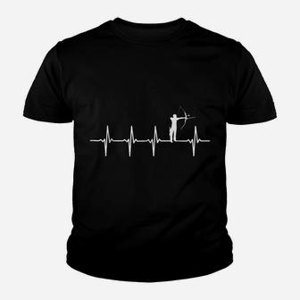 Archery Heartbeat For Archers & Bow Hunting Lovers Youth T-shirt | Crazezy