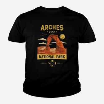 Arches National Park T Shirt Delicate Arch Vintage Utah Gift Youth T-shirt | Crazezy DE