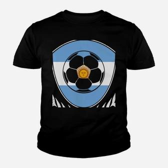 Argentinian Football 2018 Hoodie Argentina Soccer Jersey Youth T-shirt | Crazezy