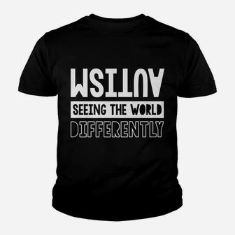 Autism Awareness Month Autism Seeing The World Differently Youth T-shirt | Crazezy DE