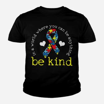 Autism Awareness Tshirt Kindness Puzzle Ribbon Heart Youth T-shirt | Crazezy AU