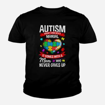 Autism Mom Shirt Women Autism Awareness Shirts Mom Cute Gift Youth T-shirt | Crazezy