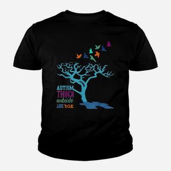 Autism Shirts - Autism Awareness Ribbon T-Shirts Momdadkid Youth T-shirt | Crazezy