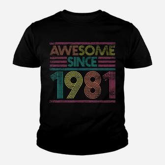 Awesome Since 1981 39Th Birthday Gifts 39 Years Old Youth T-shirt | Crazezy