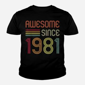 Awesome Since 1981 40Th Birthday Retro Youth T-shirt | Crazezy