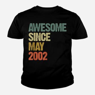 Awesome Since May 2002 17 Years Old 17Th Birthday Gift Youth T-shirt | Crazezy