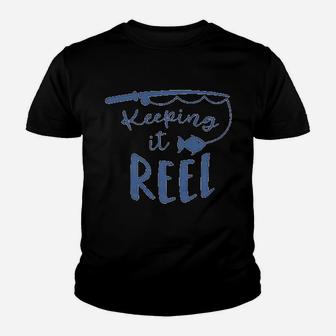 Baby Boys Keep It Reel Dad 1st Fathers Day Fishing Youth T-shirt | Crazezy