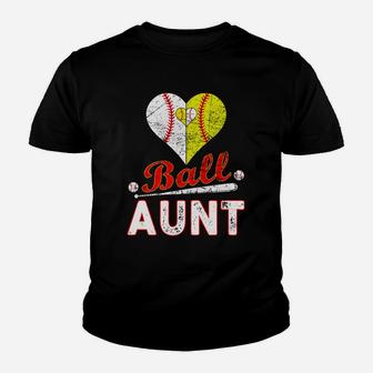 Ball Aun Funny Softball Baseball Cool Gifts Youth T-shirt | Crazezy