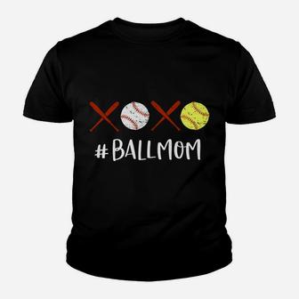 Ball Mom Softball Mom Tee Baseball Mom Gifts Youth T-shirt | Crazezy