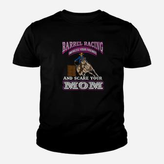Barrel Racing Horse Girls Horse Lover Rider Gifts Funny Tee Youth T-shirt | Crazezy