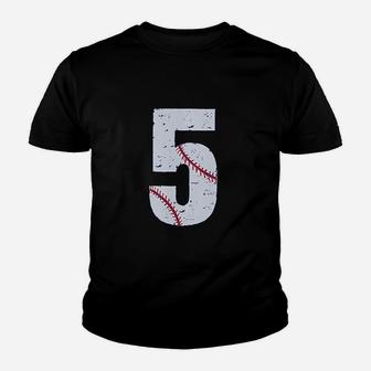 Baseball 5th Birthday Gift For Five Year Old Youth T-shirt | Crazezy