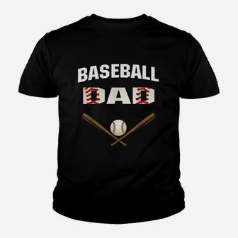 Baseball Dad Best Gift Idea For Fathers Youth T-shirt | Crazezy