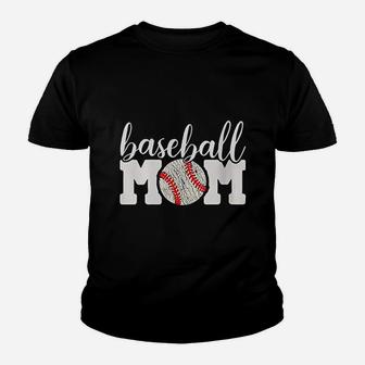 Baseball Mom Gift Cheering Mother Of Boys Youth T-shirt | Crazezy DE