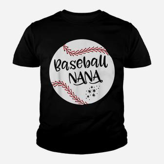 Baseball Nana Grandma Women Christmas Mother's Day Gift Papa Youth T-shirt | Crazezy