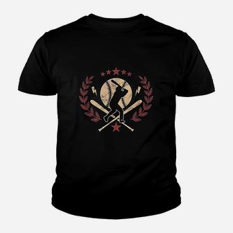 Baseball Player Batter Pitcher Fielding Youth T-shirt | Crazezy DE