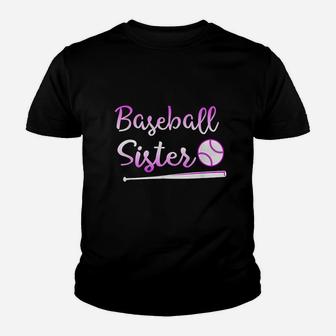 Baseball Sister Summer Gift For Sports Girls Youth T-shirt | Crazezy