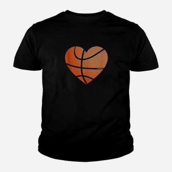 Basketball Ball Love Heart Mom Dad Sports Player Fun Gift Youth T-shirt | Crazezy AU