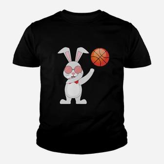 Basketball Bunny Rabbi Kids Youth Boys Girls Youth T-shirt | Crazezy AU
