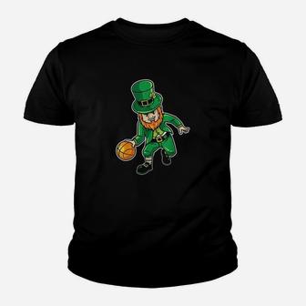 Basketball Lover March Saint Patricks Day Youth T-shirt | Crazezy