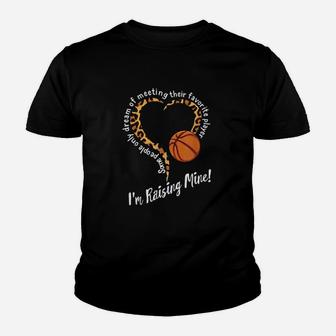 Basketball Mom Mothers Day Raising Favorite Player Leopard Youth T-shirt | Crazezy AU